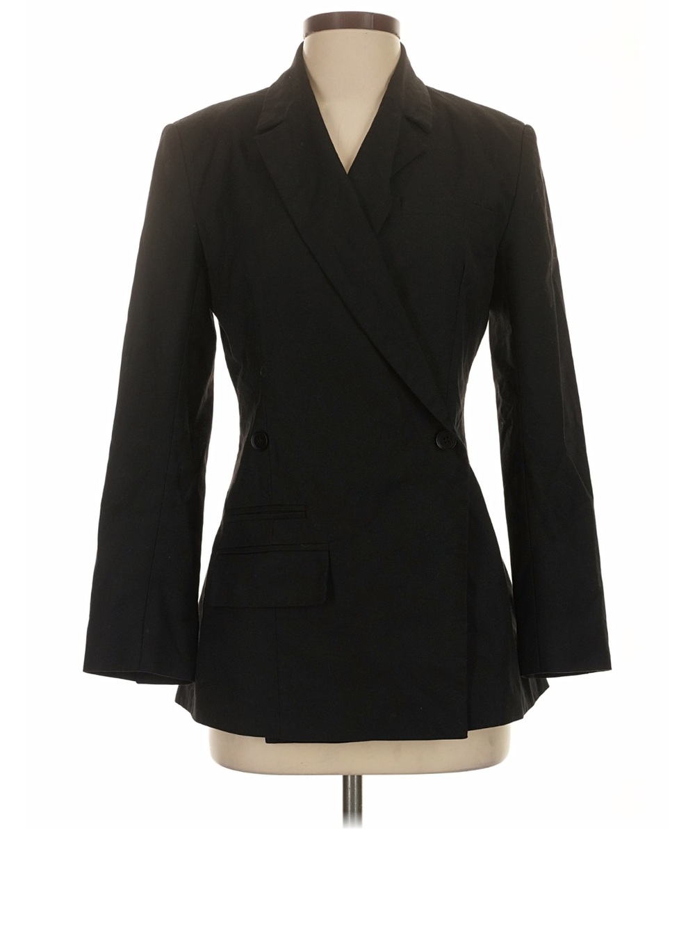 Classic Black Women's Double-Breasted Blazer